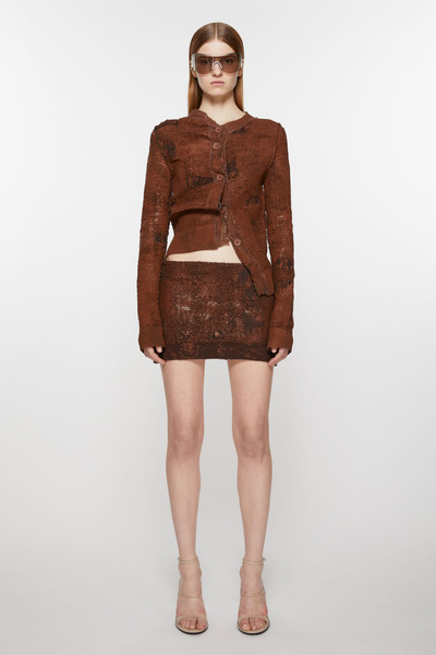 Acne Studios Mini woven skirt - Rust brown outlook