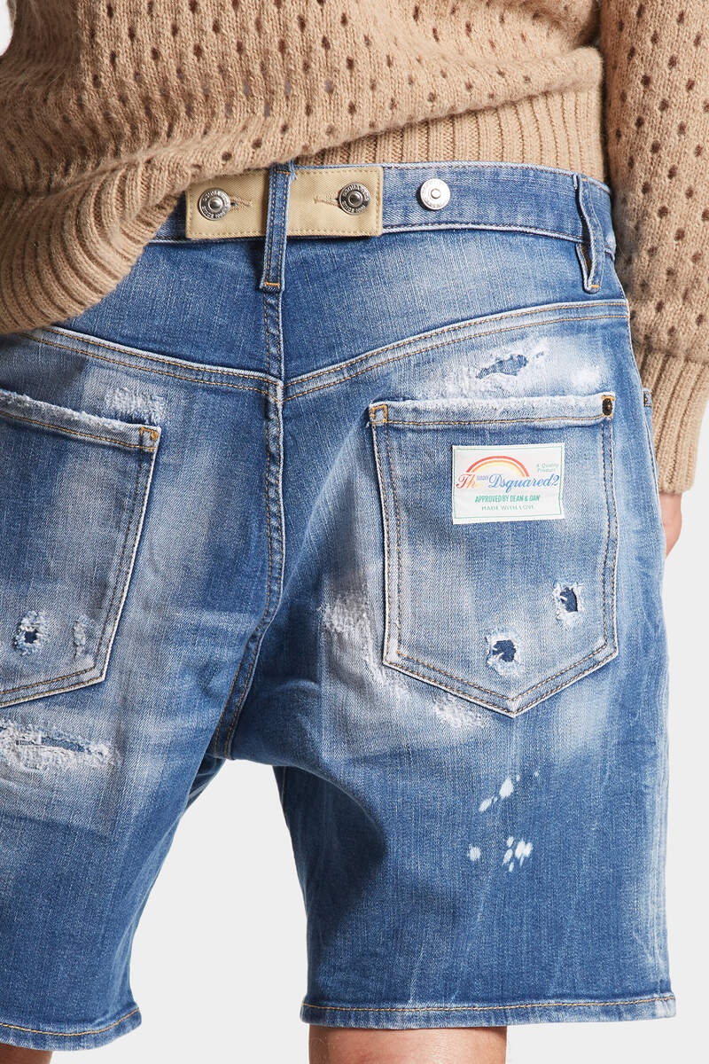 MEDIUM MENDED RIPS WASH MARINE SHORTS - 6