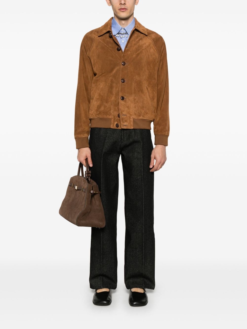 suede bomber jacket - 2