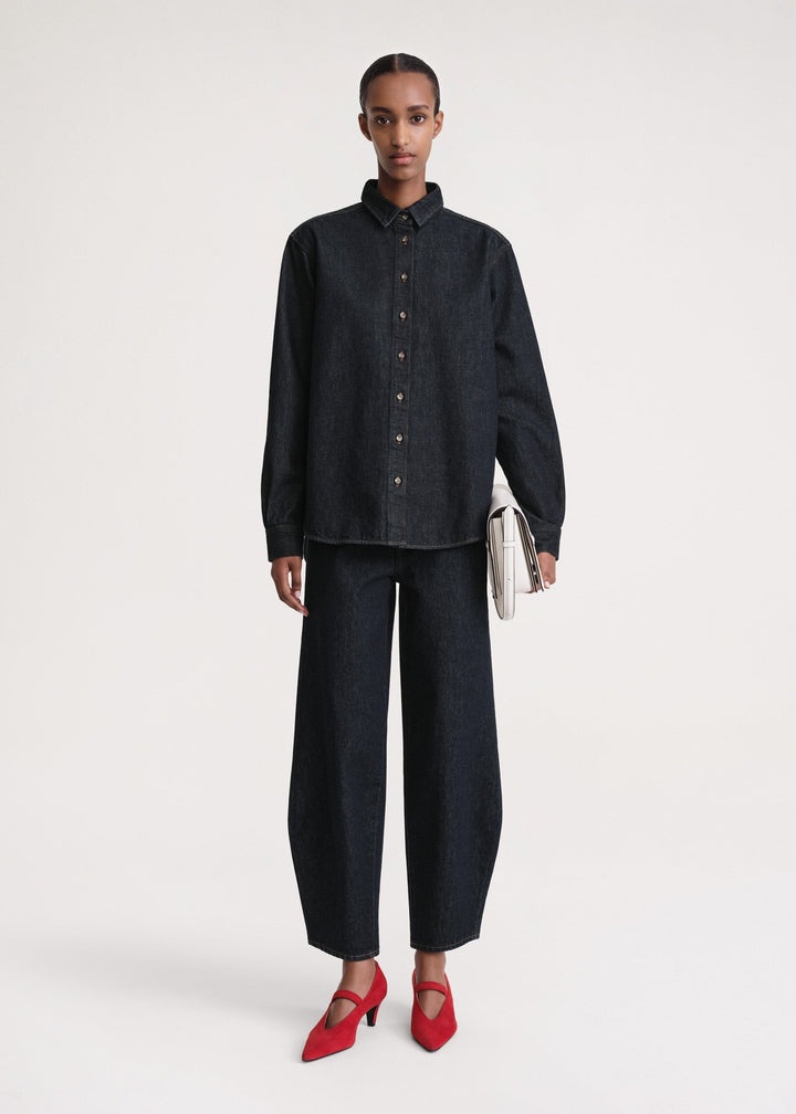 Signature denim shirt dark indigo - 2