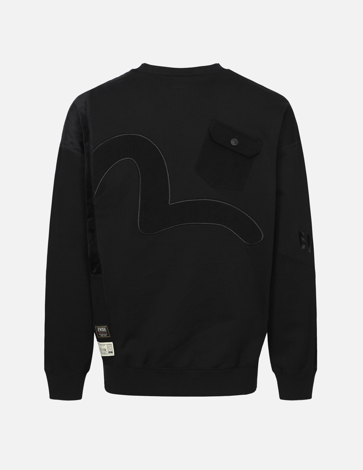 MULTI-POCKET PATCHWORK SWEATSHIRT - 1