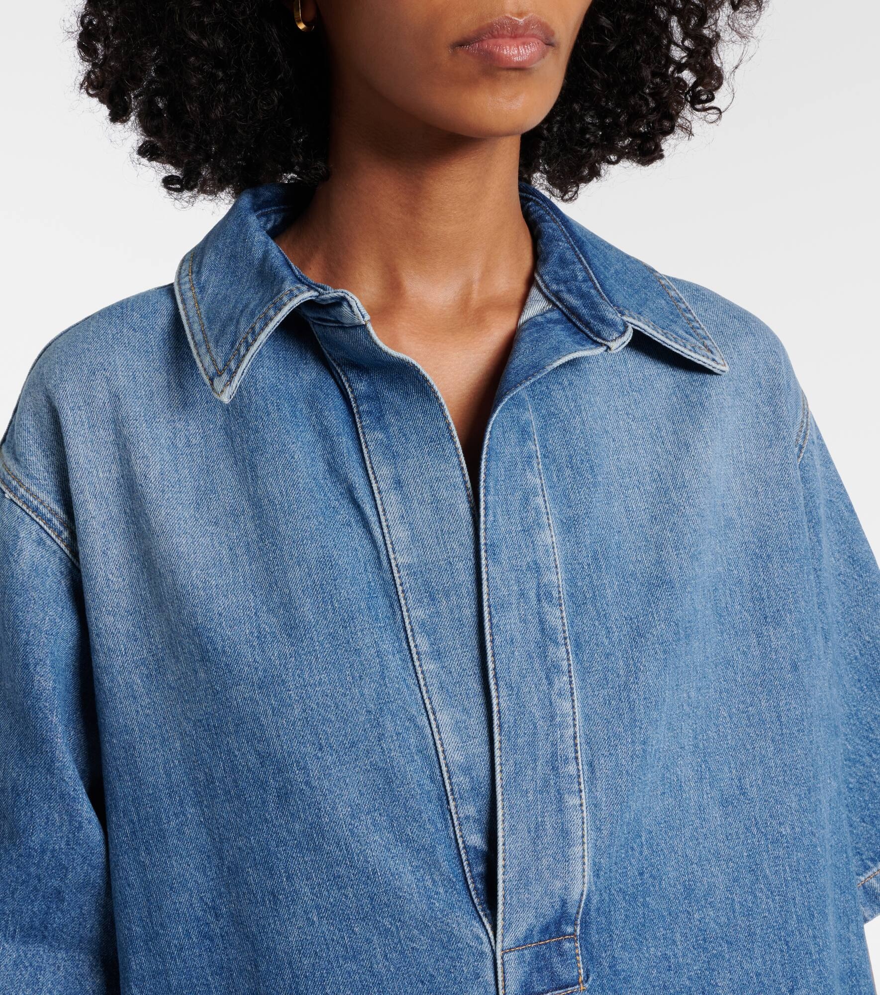 Oversized denim shirt - 4