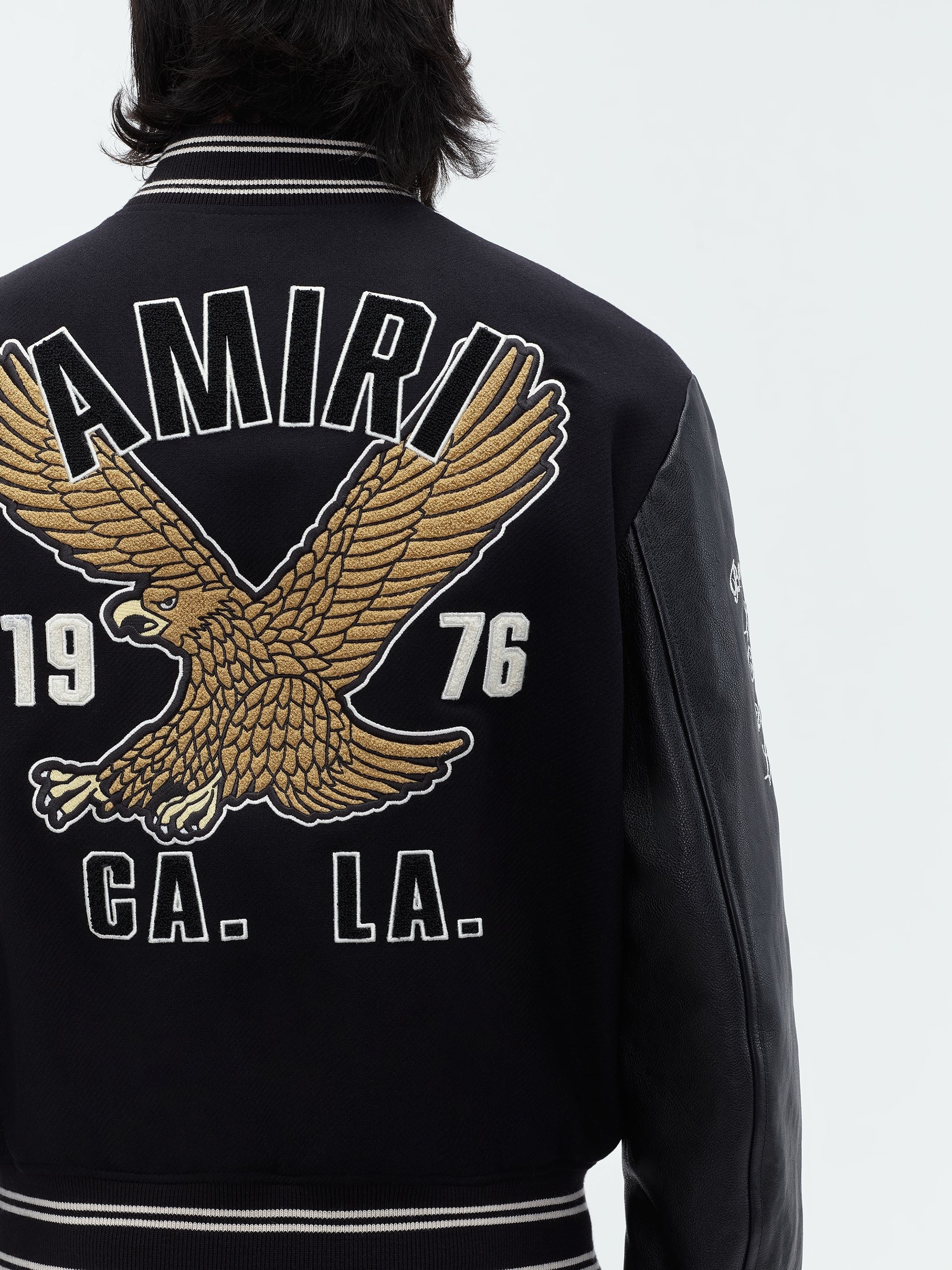 OVERSIZED EAGLE VARSITY JACKET - 9