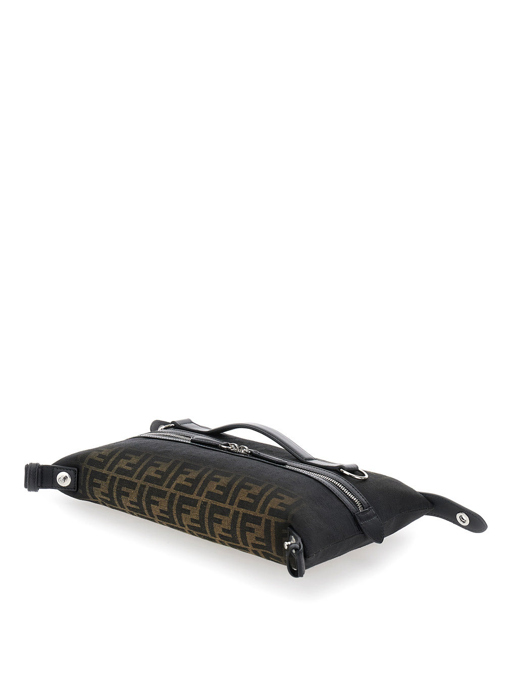 Fendi Men 'Siesta' Brown Small Handbag With Removable Shoulder Strap And All-Over Ff Motif In Leathe - 6