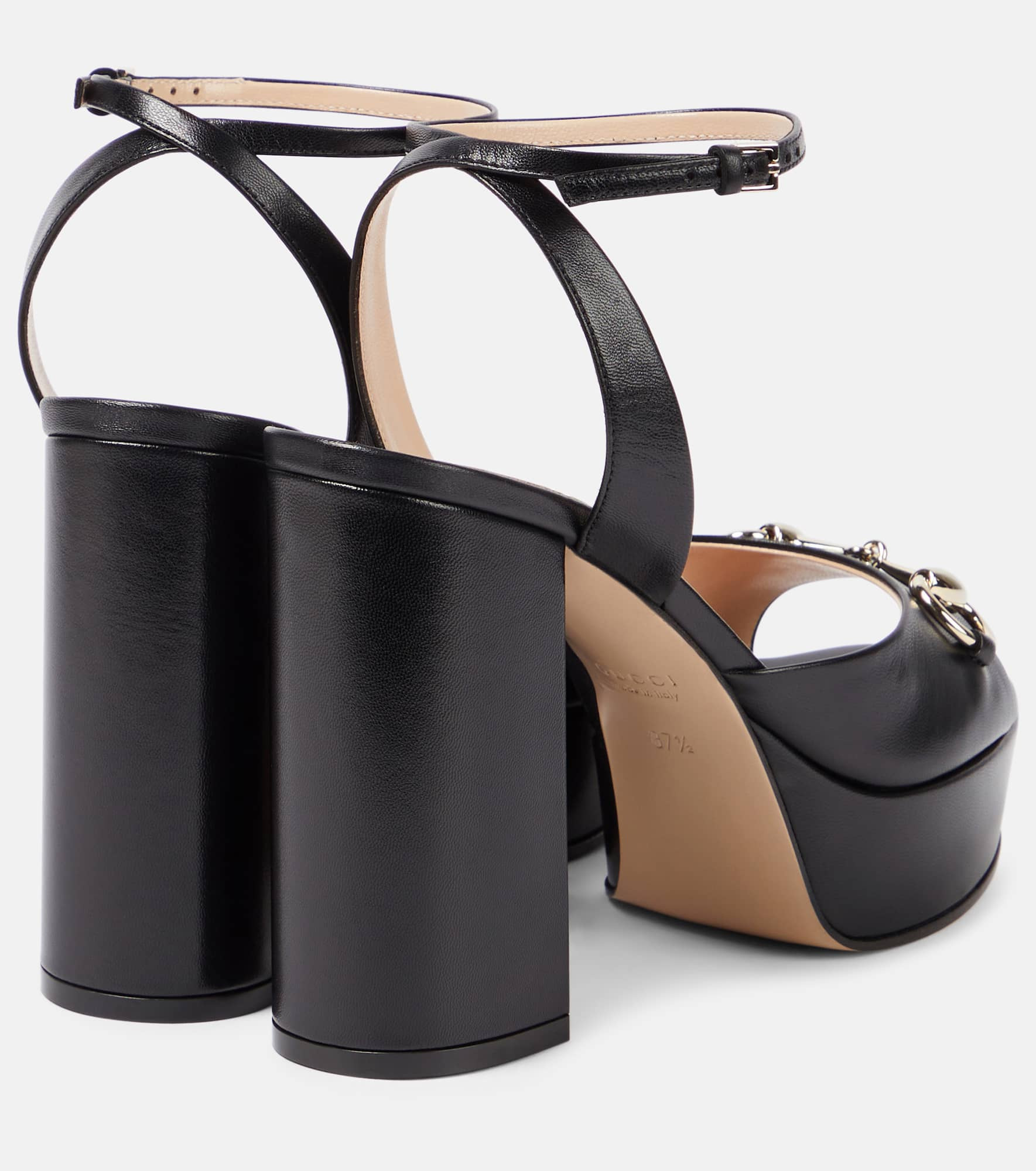 Lady Horsebit leather platform sandals - 3