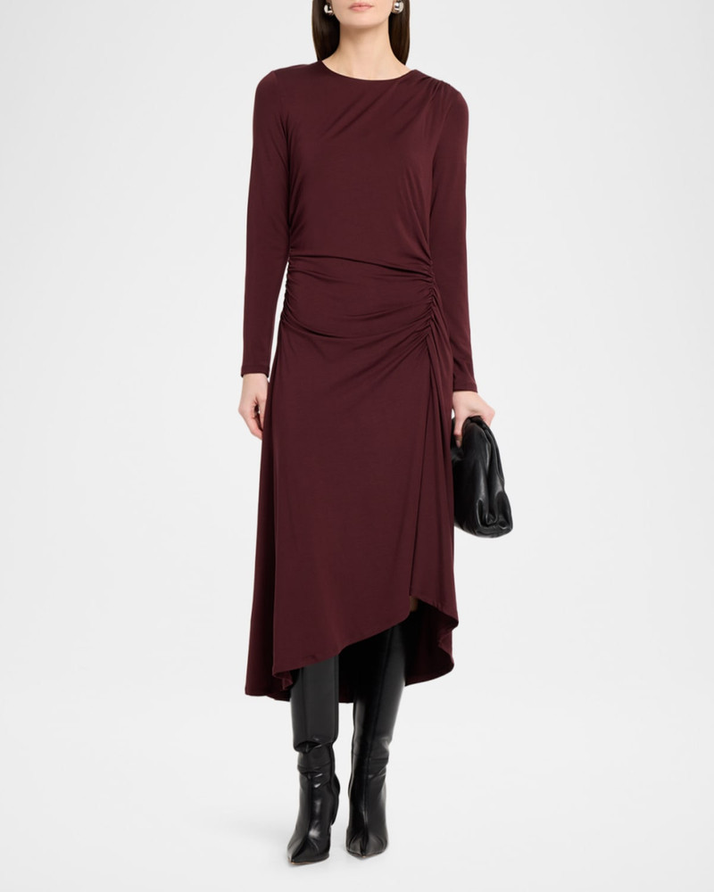 VERONICA BEARD Theodora Ruched Midi Dress outlook