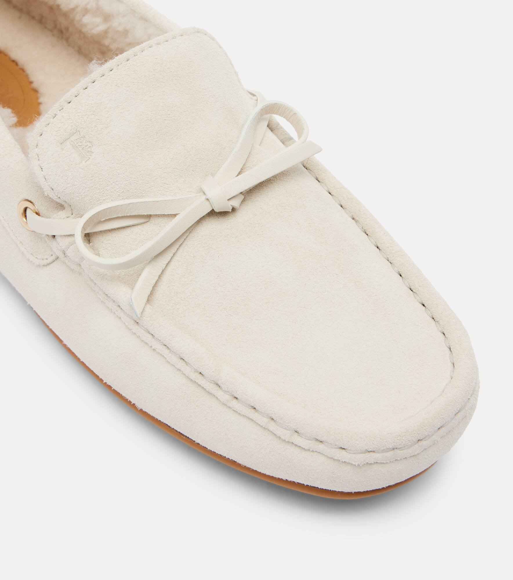 Gommino shearling-lined suede boat shoes - 5