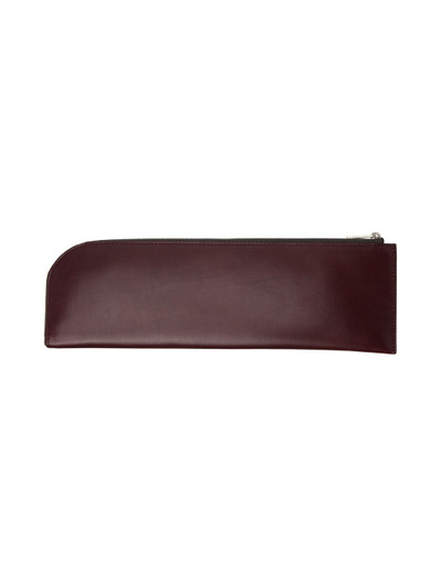 Rick Owens Burgundy Zipped Wallet outlook