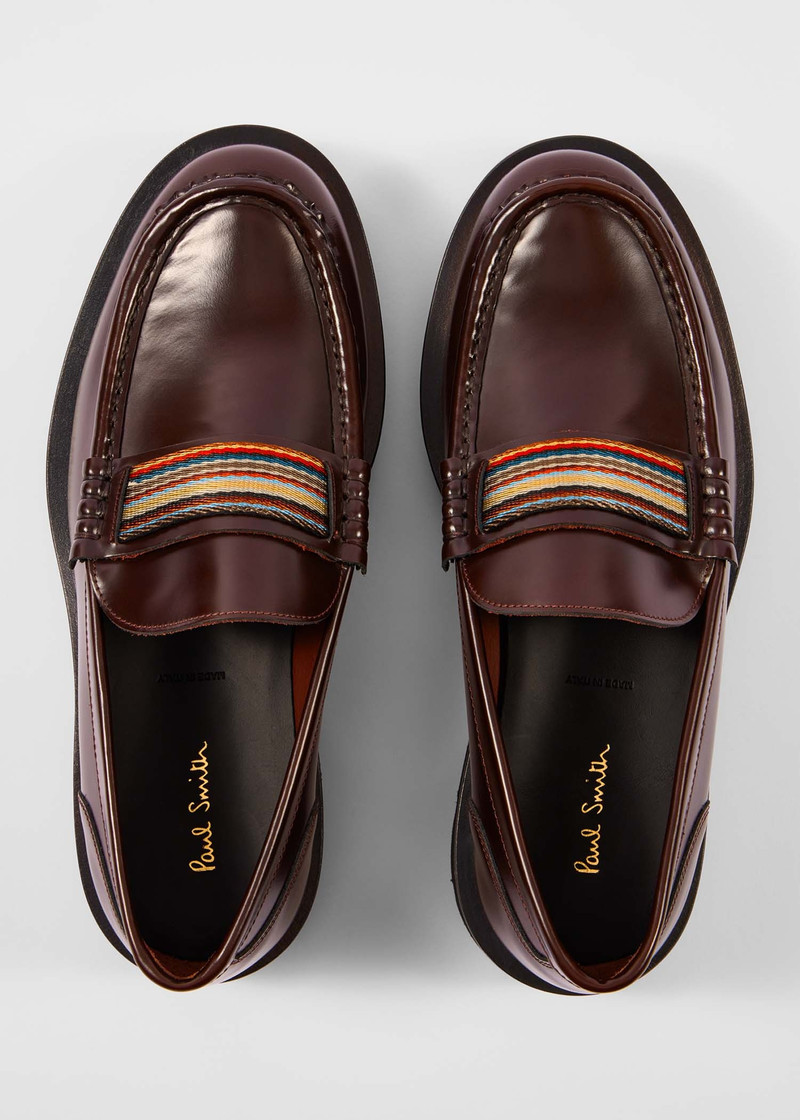 Bordeaux Leather 'Bancroft' Loafers 3