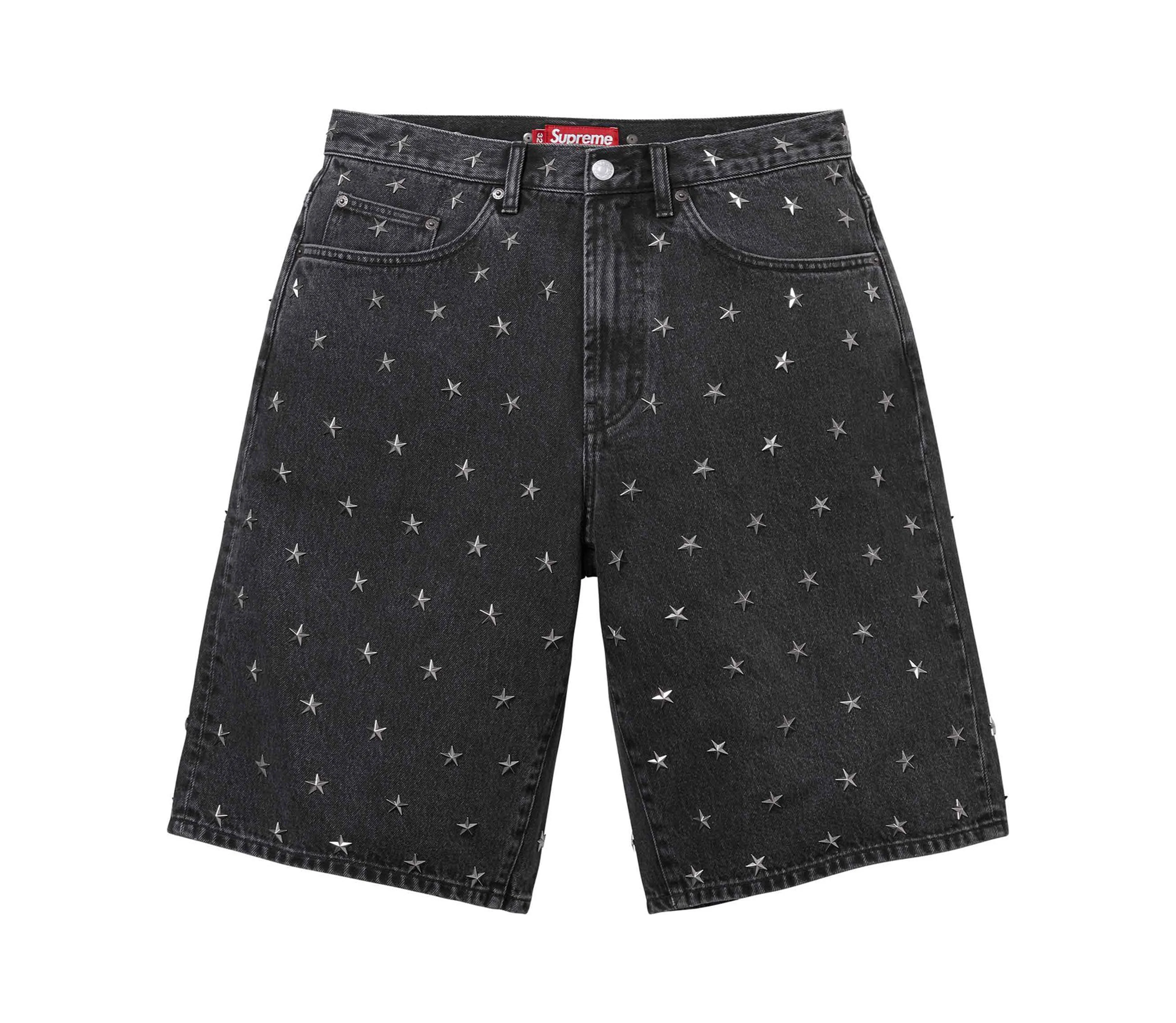 Supreme 'Stars Studded' Baggy Denim Short (Black) SS26 - 1