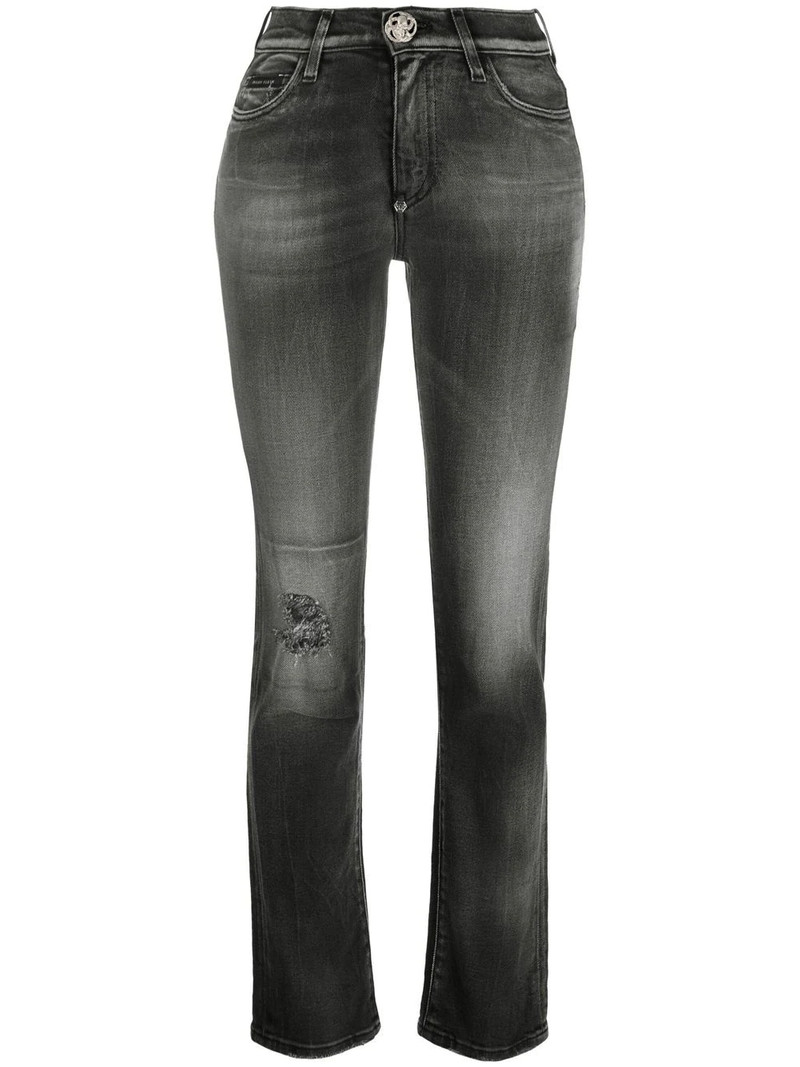 logo-plaque denim jeans 1
