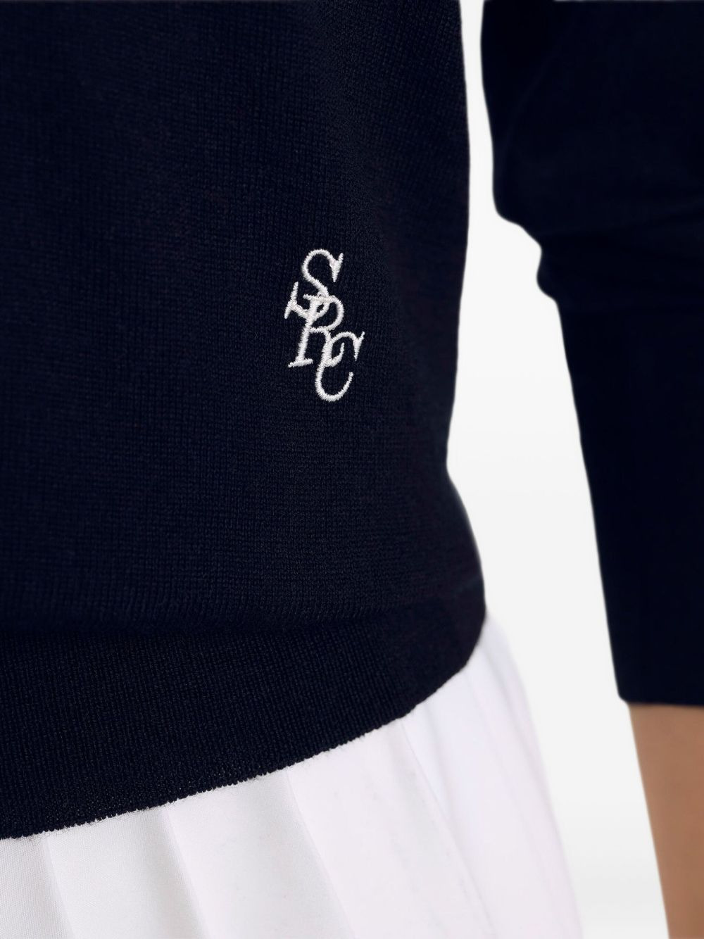 v-neck logo sweater - 4
