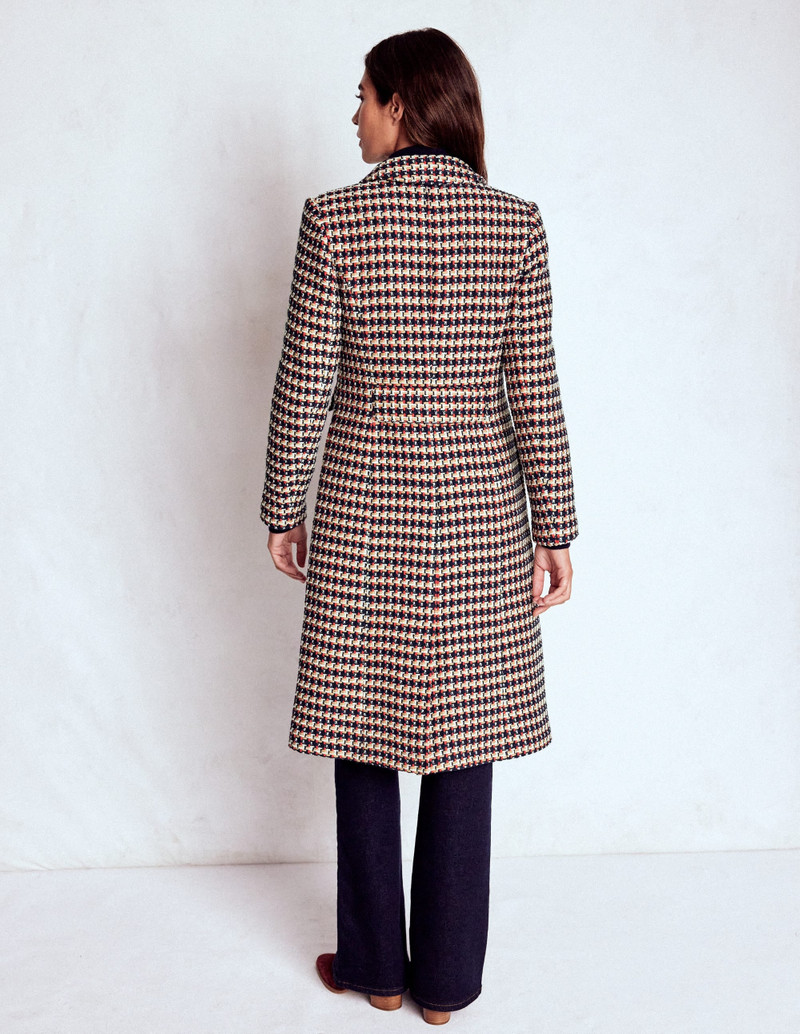 Pocket Detail Coat-Camel, Navy Red 4