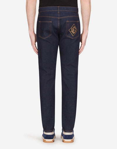 Dolce & Gabbana Slim-fit stretch jeans with patch outlook