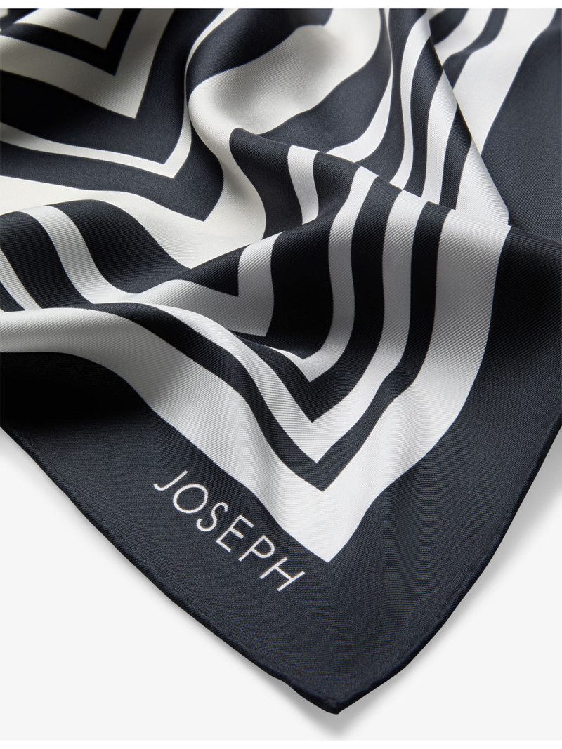 JOSEPH Zenza Striped Silk Scarf outlook