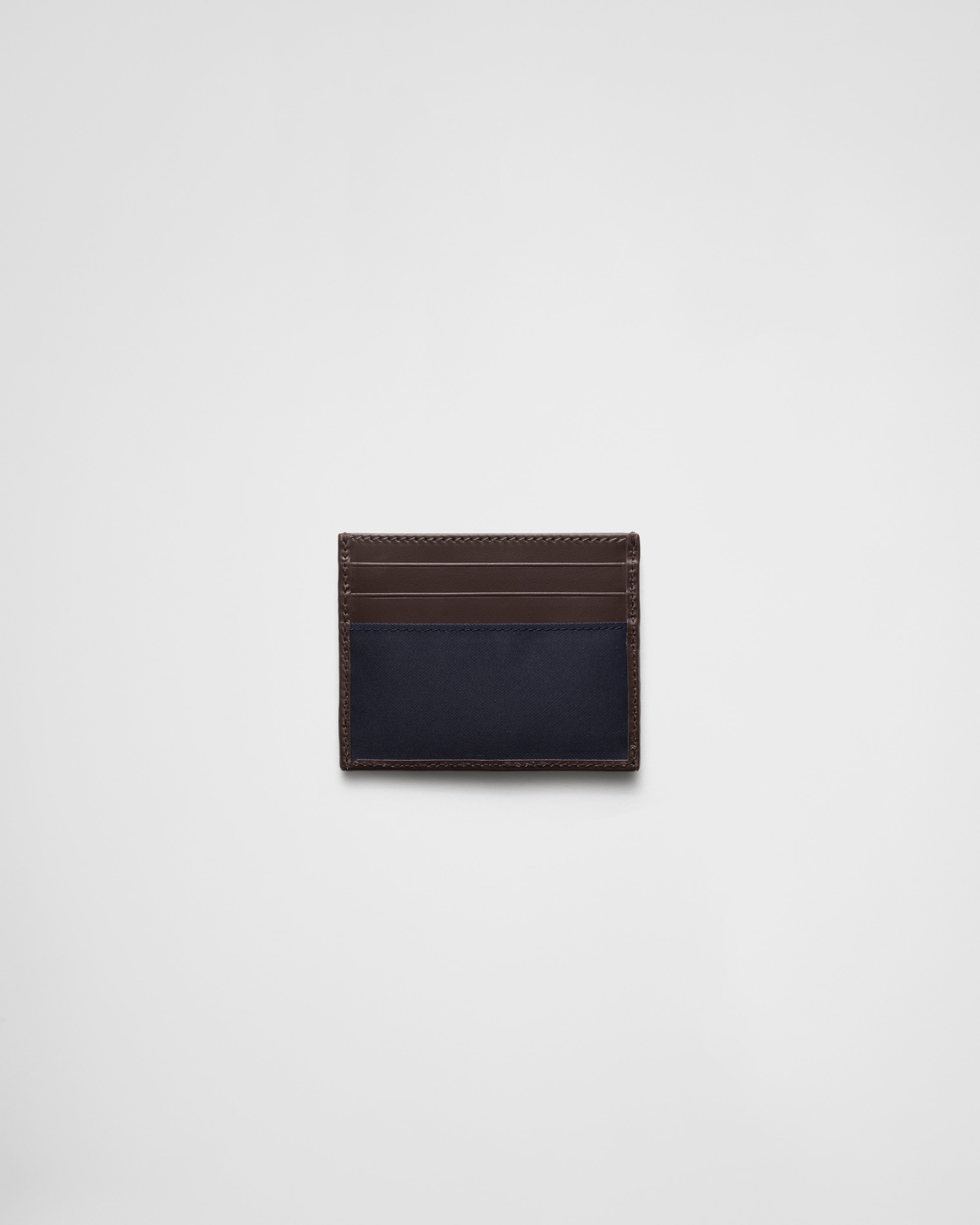 Re-Nylon and leather card holder - 3