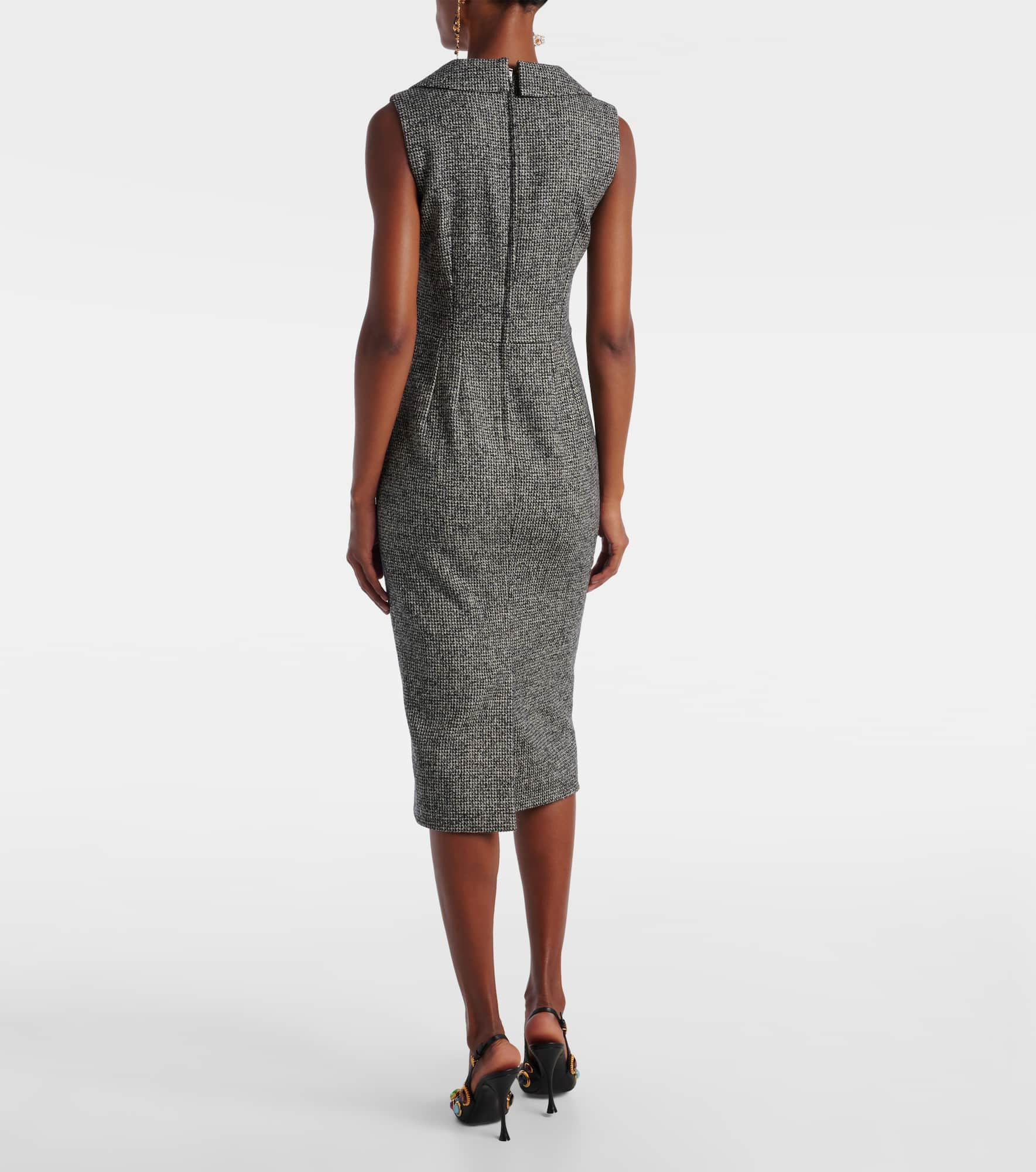 Wool-blend midi dress - 3