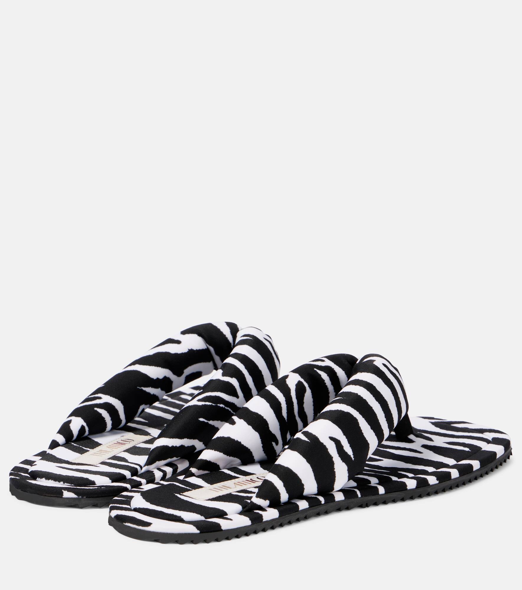 Indie zebra-print thong sandals - 2