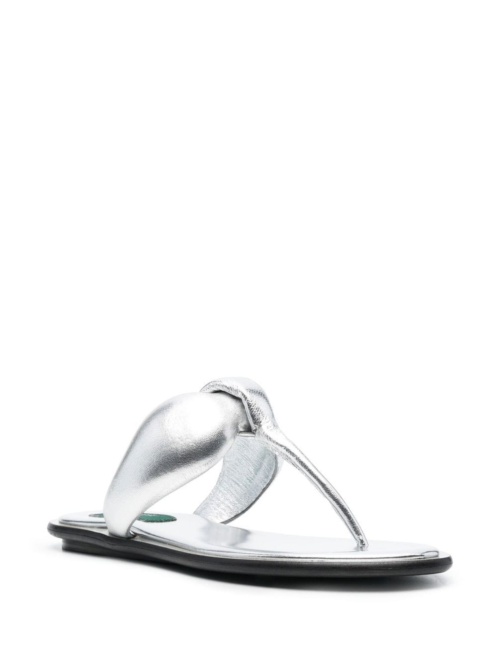 metallic-effect thong sandals - 2