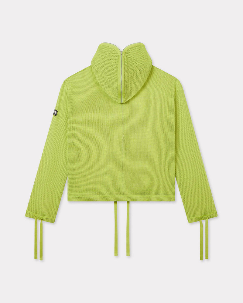 Zip-up hooded sweatshirt in mesh 4
