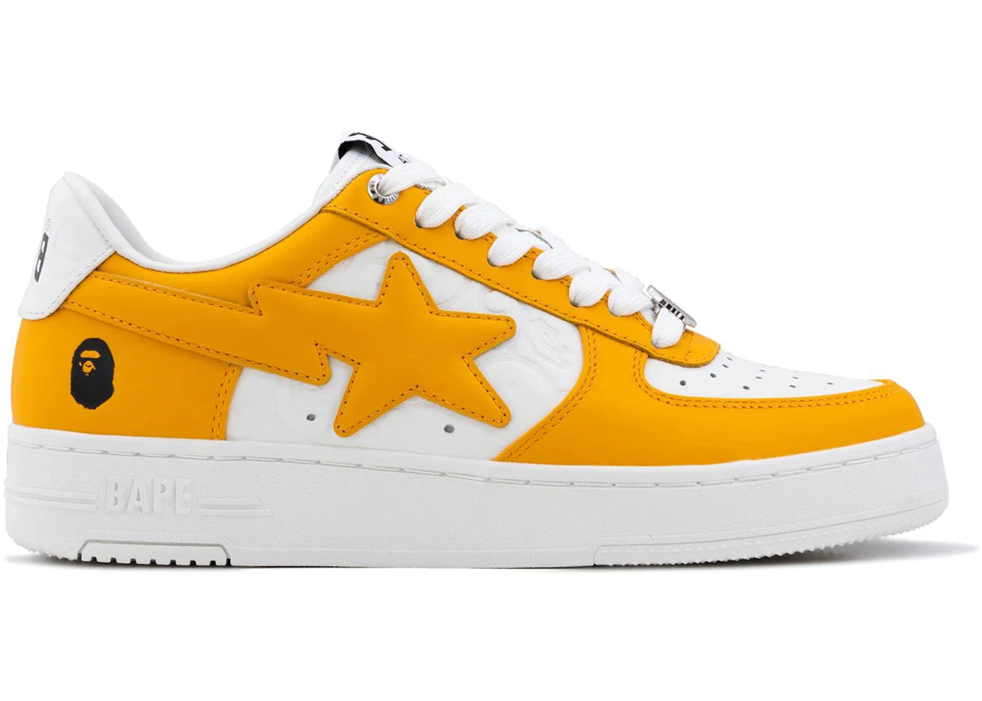 A Bathing Ape Bape Sta Low #3 White Orange Cloud Camo - 1