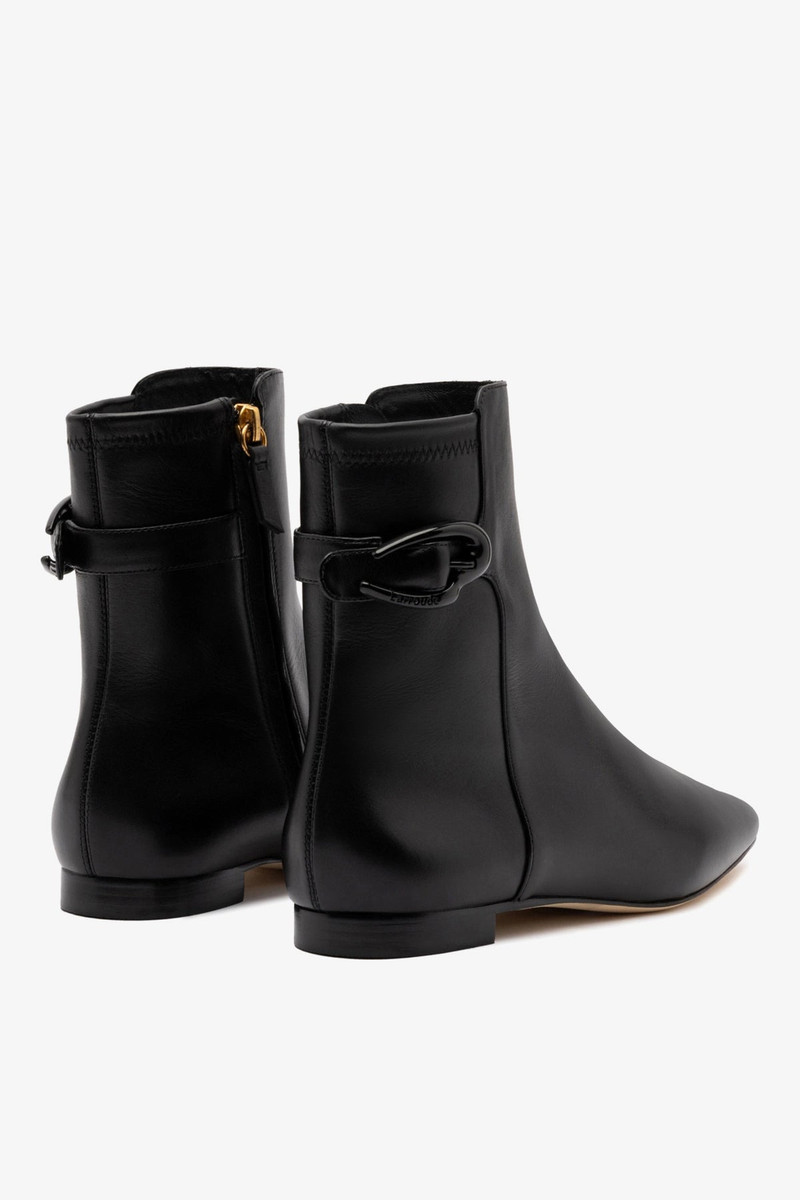 Alexis Verona Flat Boot In Black Leather 4