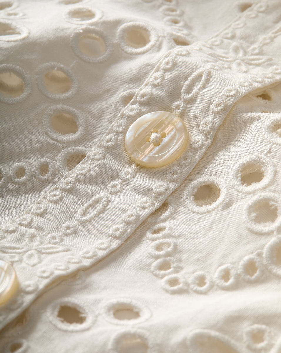 ADELYN COTTON EYELET TANK - 4