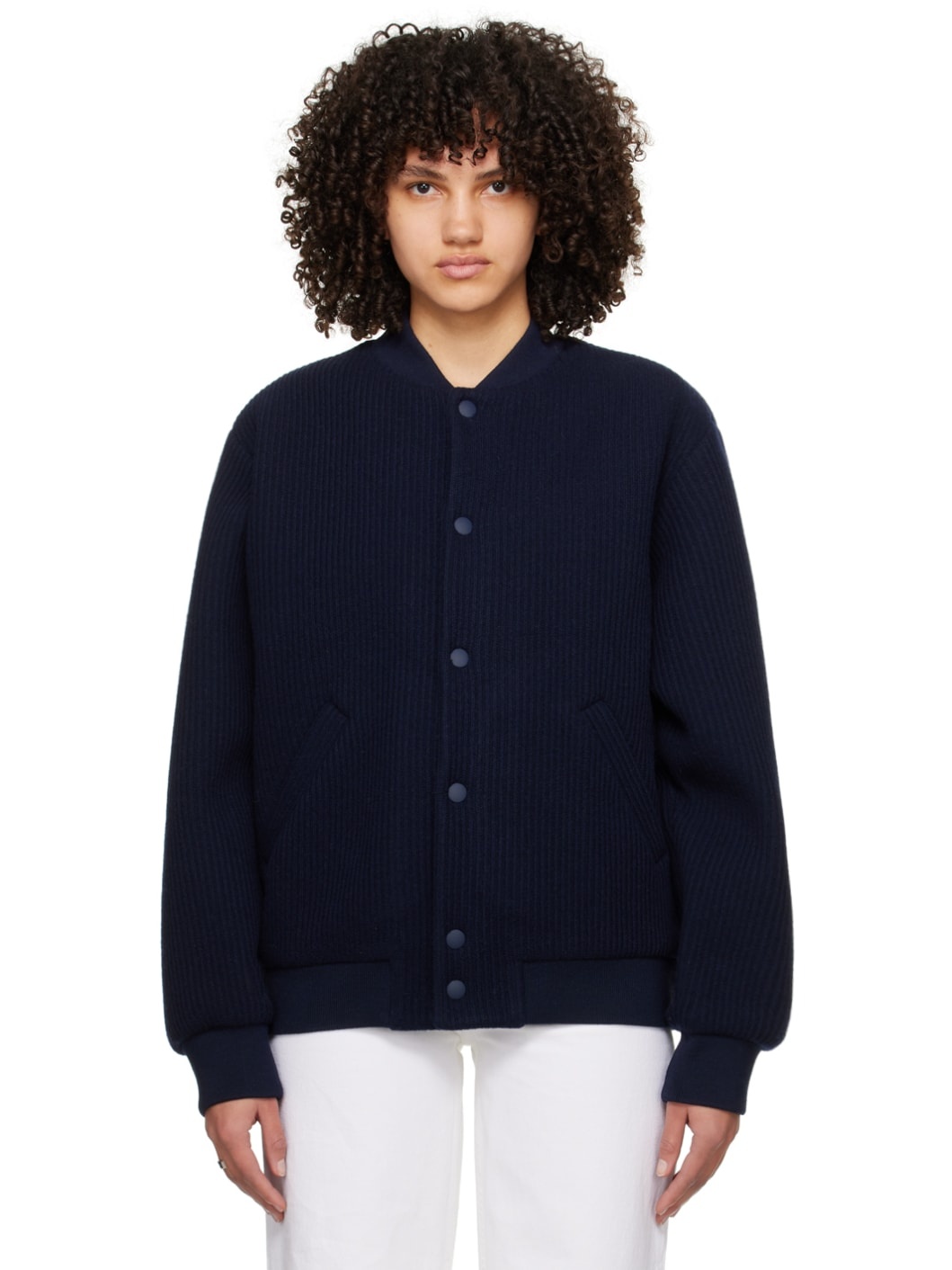 Navy Mick Bomber Jacket - 1