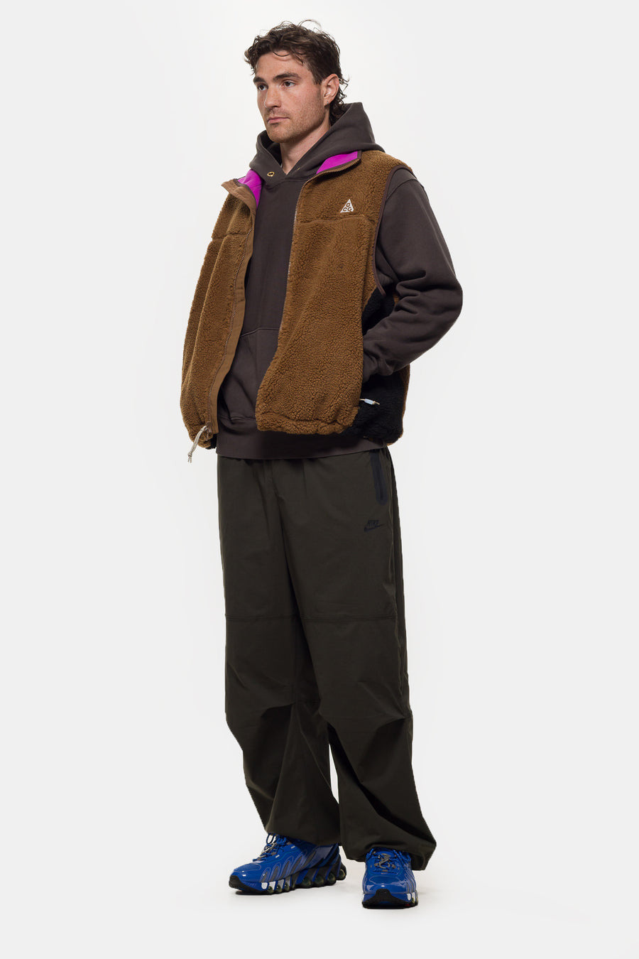 Tech Woven Oversized Pant in Sequoia/Sequoia/Black - 2