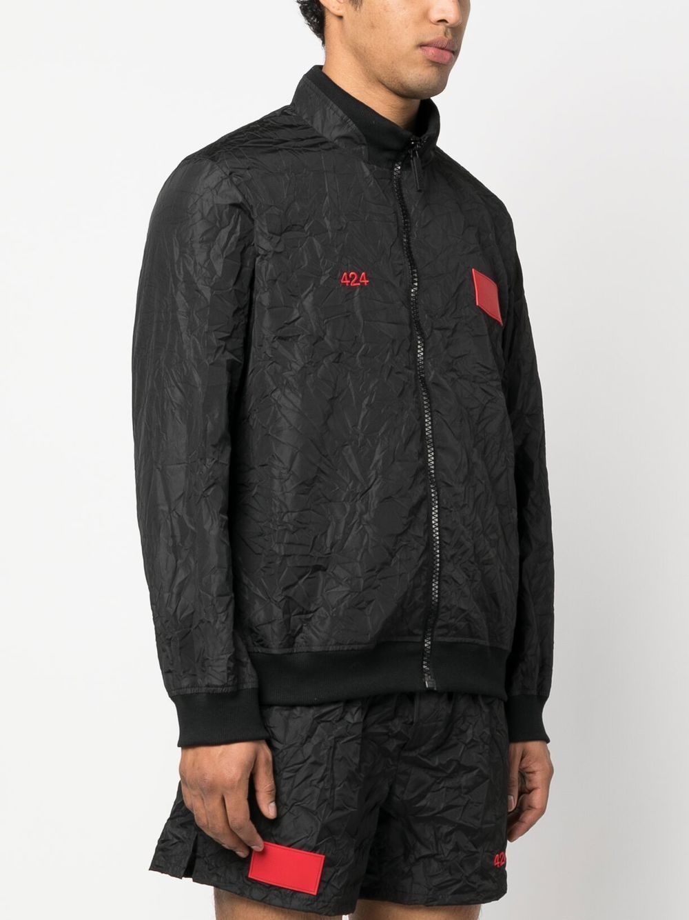 wrinkled-effect sport jacket - 3