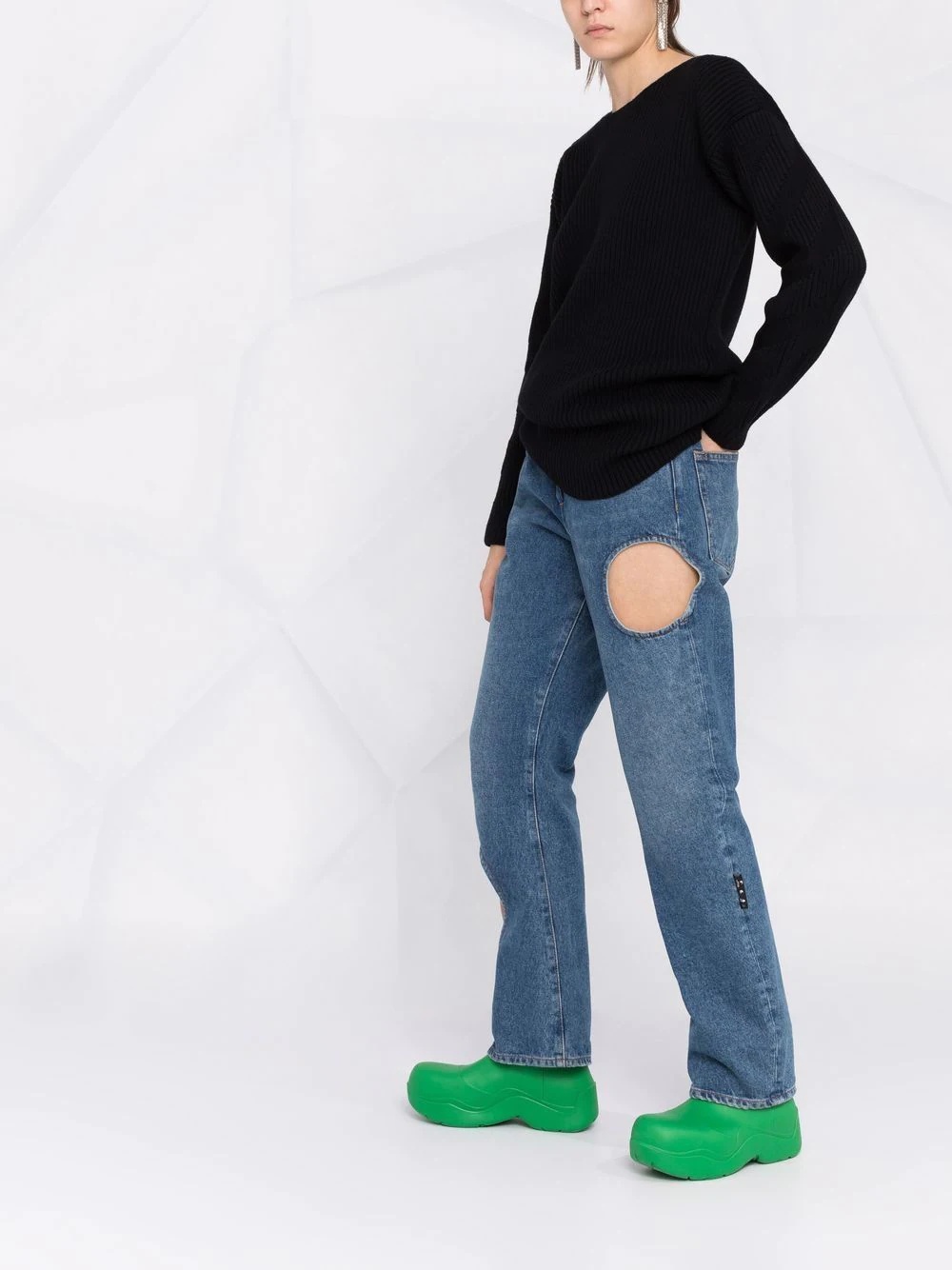 ribbed-knit wool jumper - 4