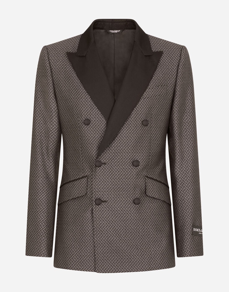 Double-breasted silk jacquard Sicilia-fit tuxedo jacket - 3