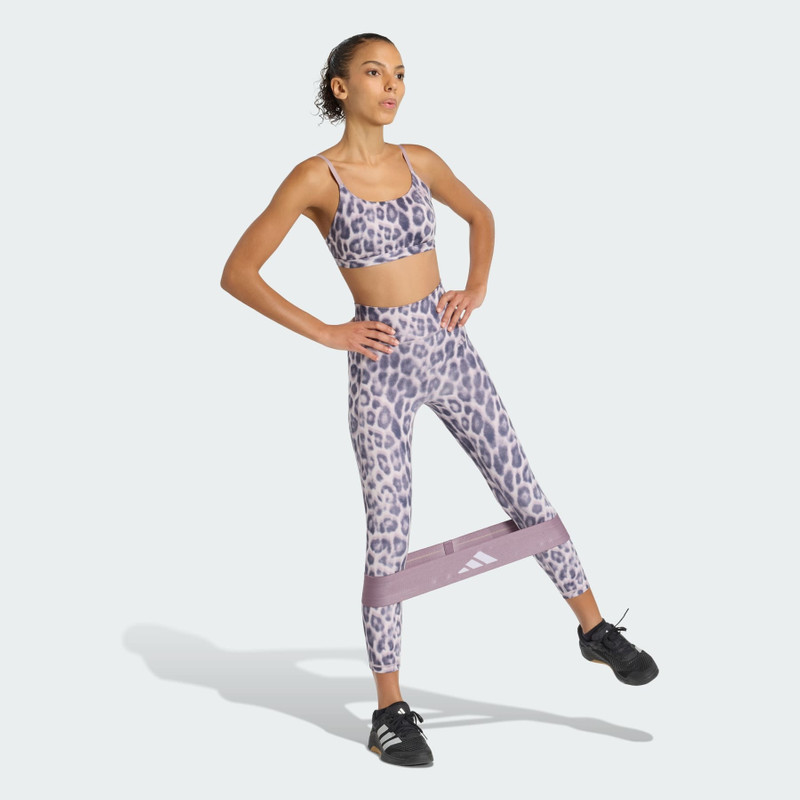 Optime Essentials Workout Leopard Light Support Bra 4