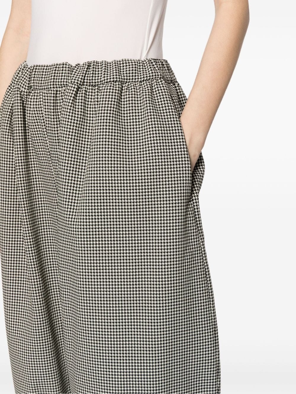 houndstooth tapered trousers - 5