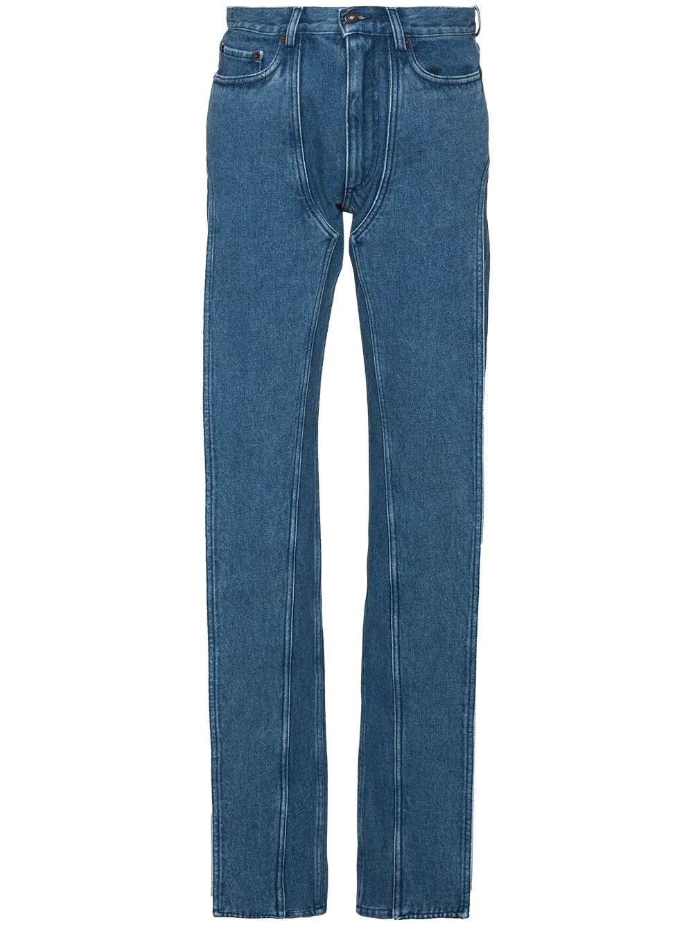 high-rise straight-leg jeans - 1