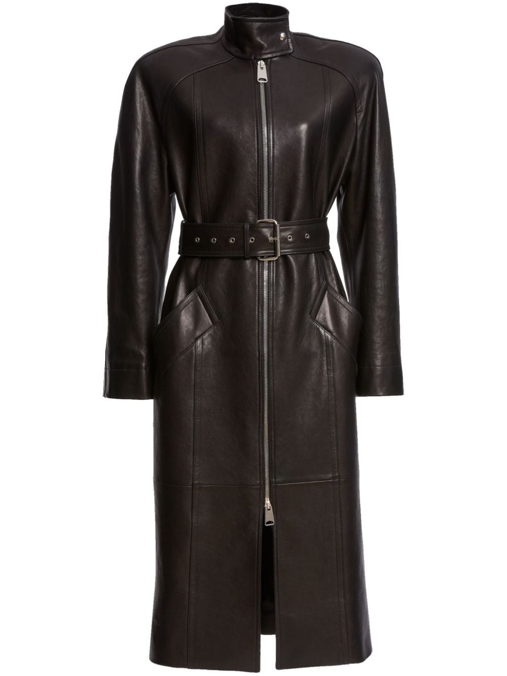 The Bobbie belted leather coat - 1