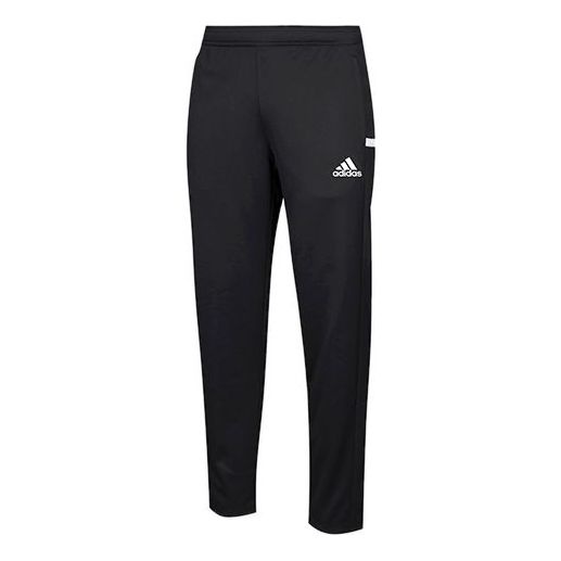 adidas T19 Outdoor Running Casual Sports Knit Long Pants Black DW6862 - 1