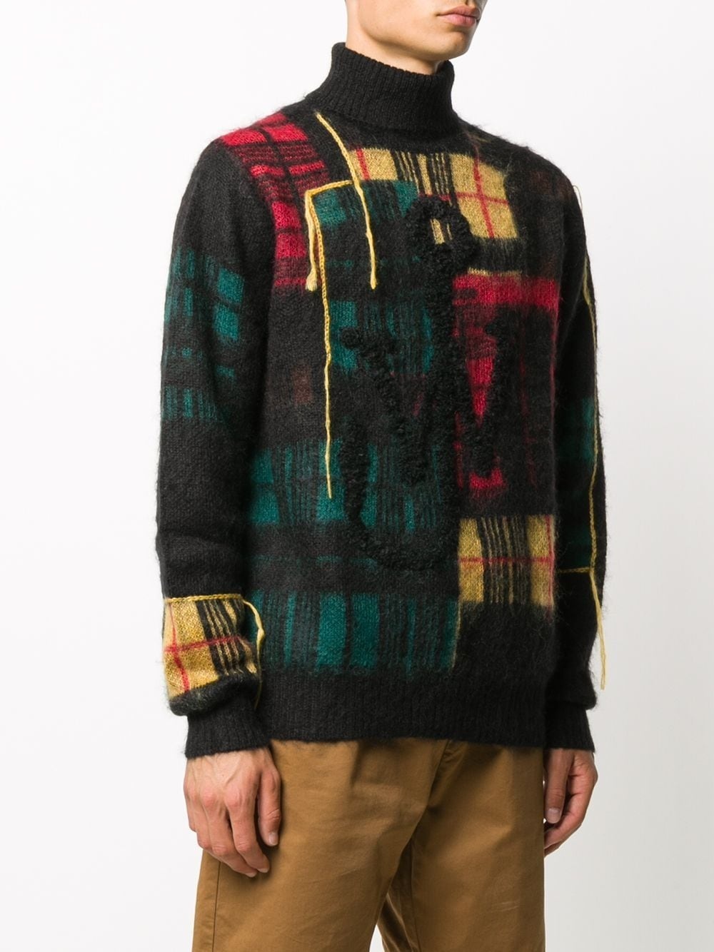 patchwork turtleneck jumper - 3