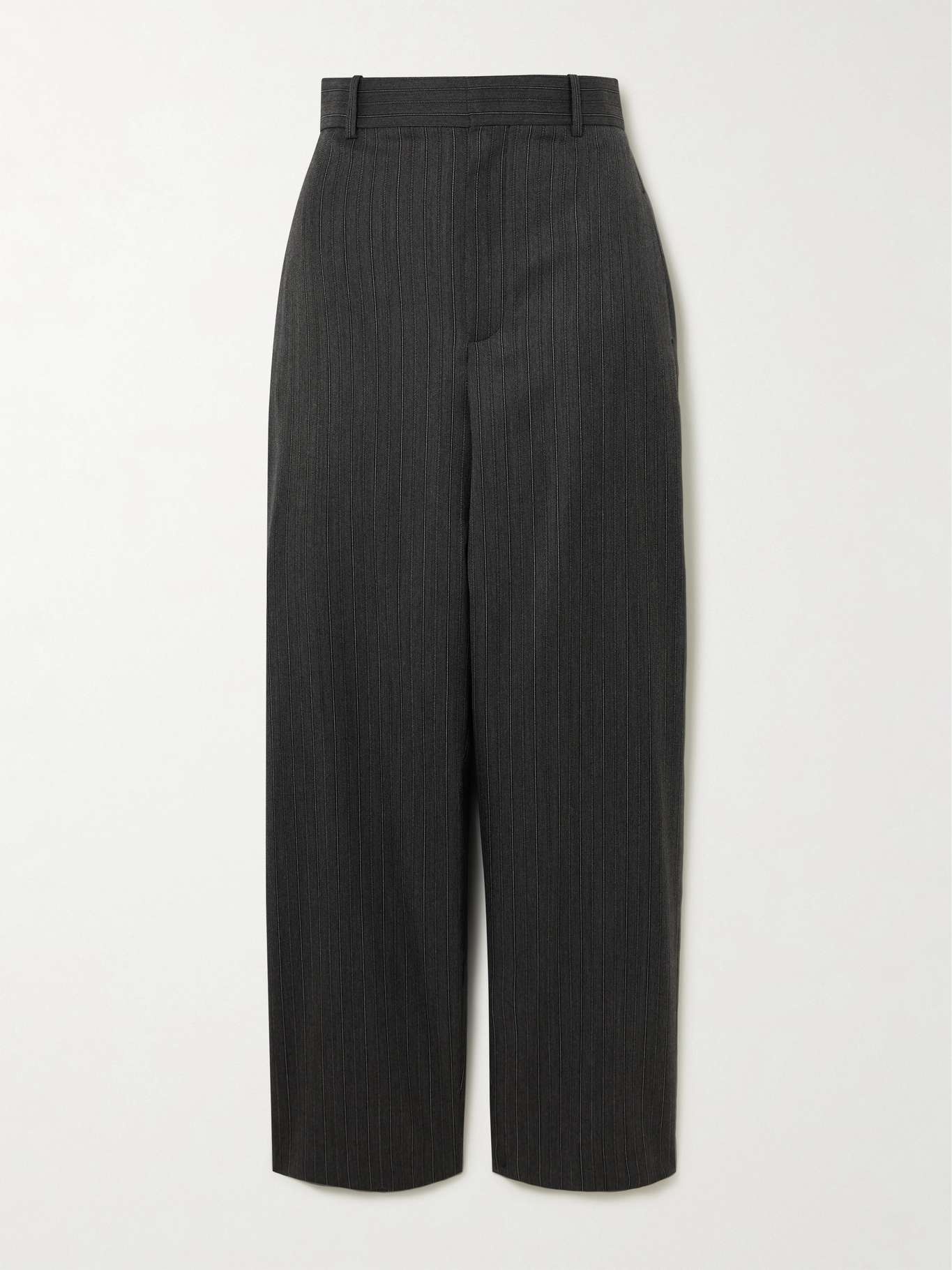 Pinstriped wool wide-leg pants - 1