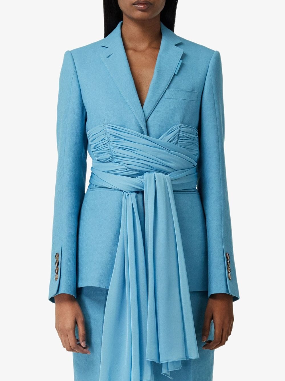 jersey sash detail tailored jacket - 3