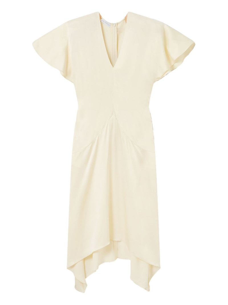Stella McCartney v-neck short-sleeves satin midi dress outlook