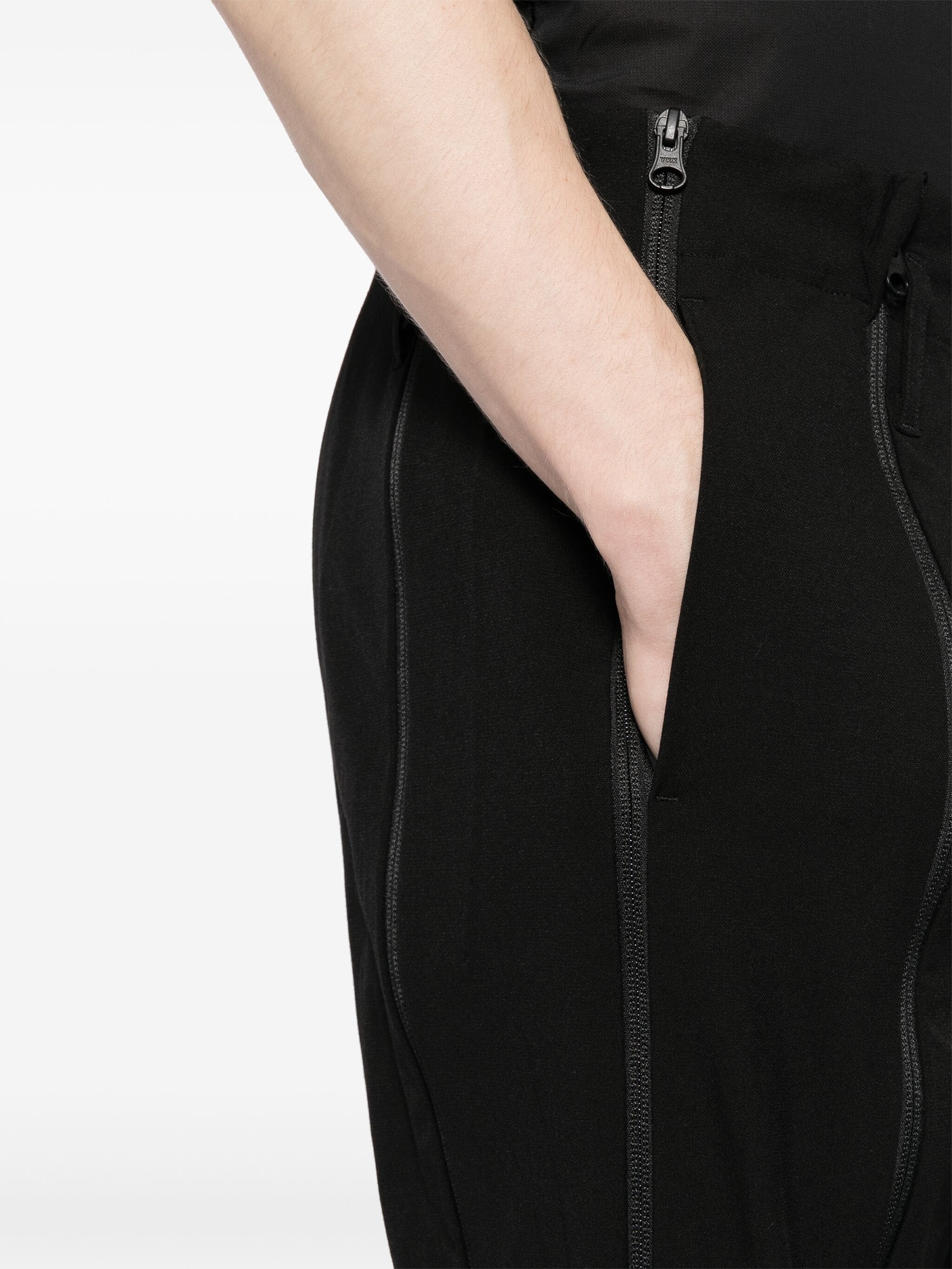 ZIP-UP COTTON-BLEND TROUSERS - 5