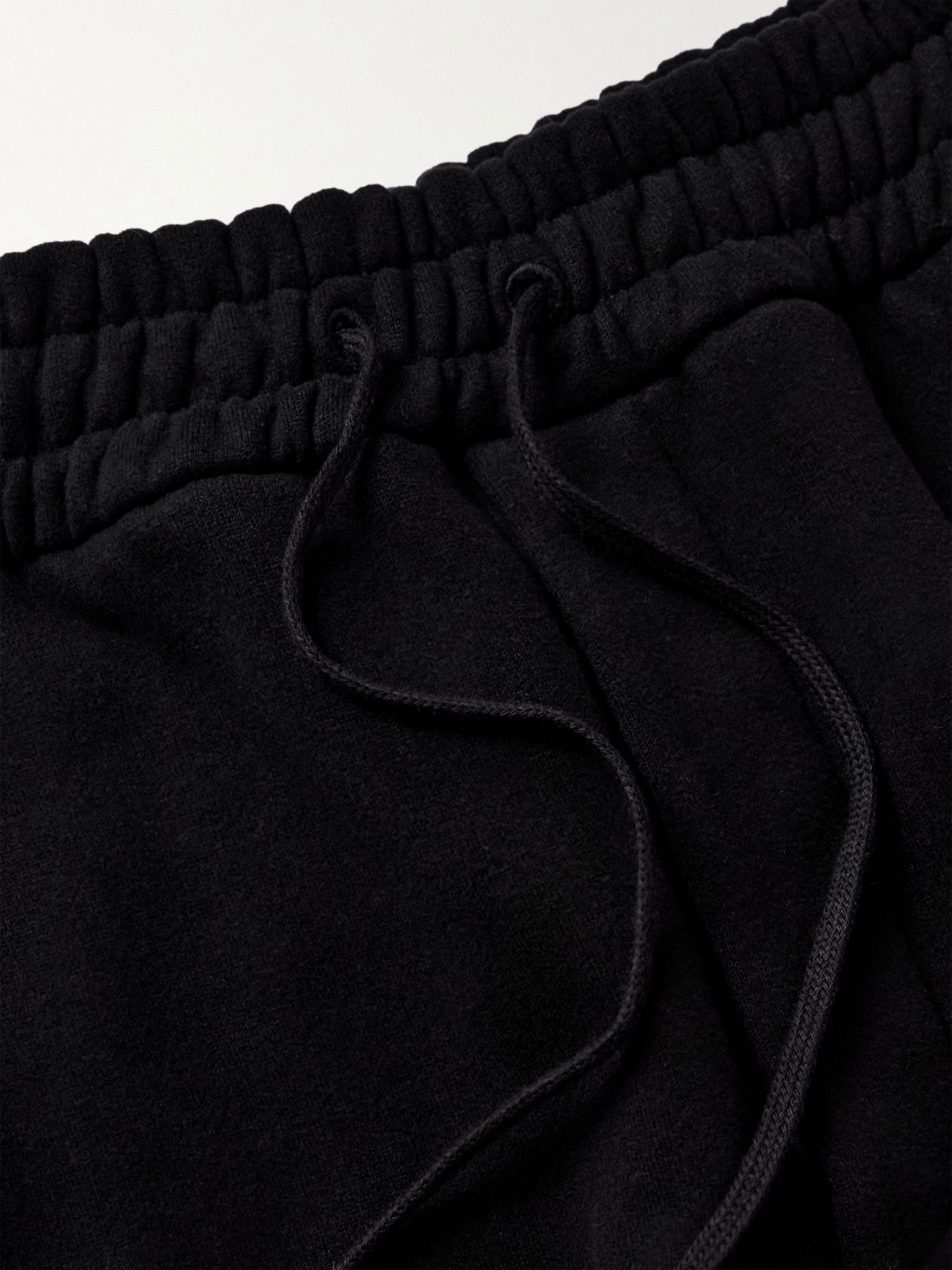 Tapered Logo-Embroidered Cotton-Jersey Sweatpants Black - 4