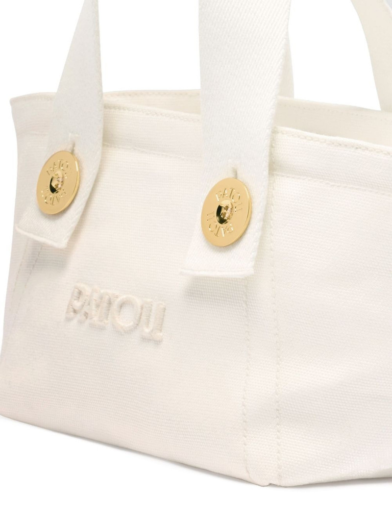 small logo-embroidered trapeze-design tote bag 3