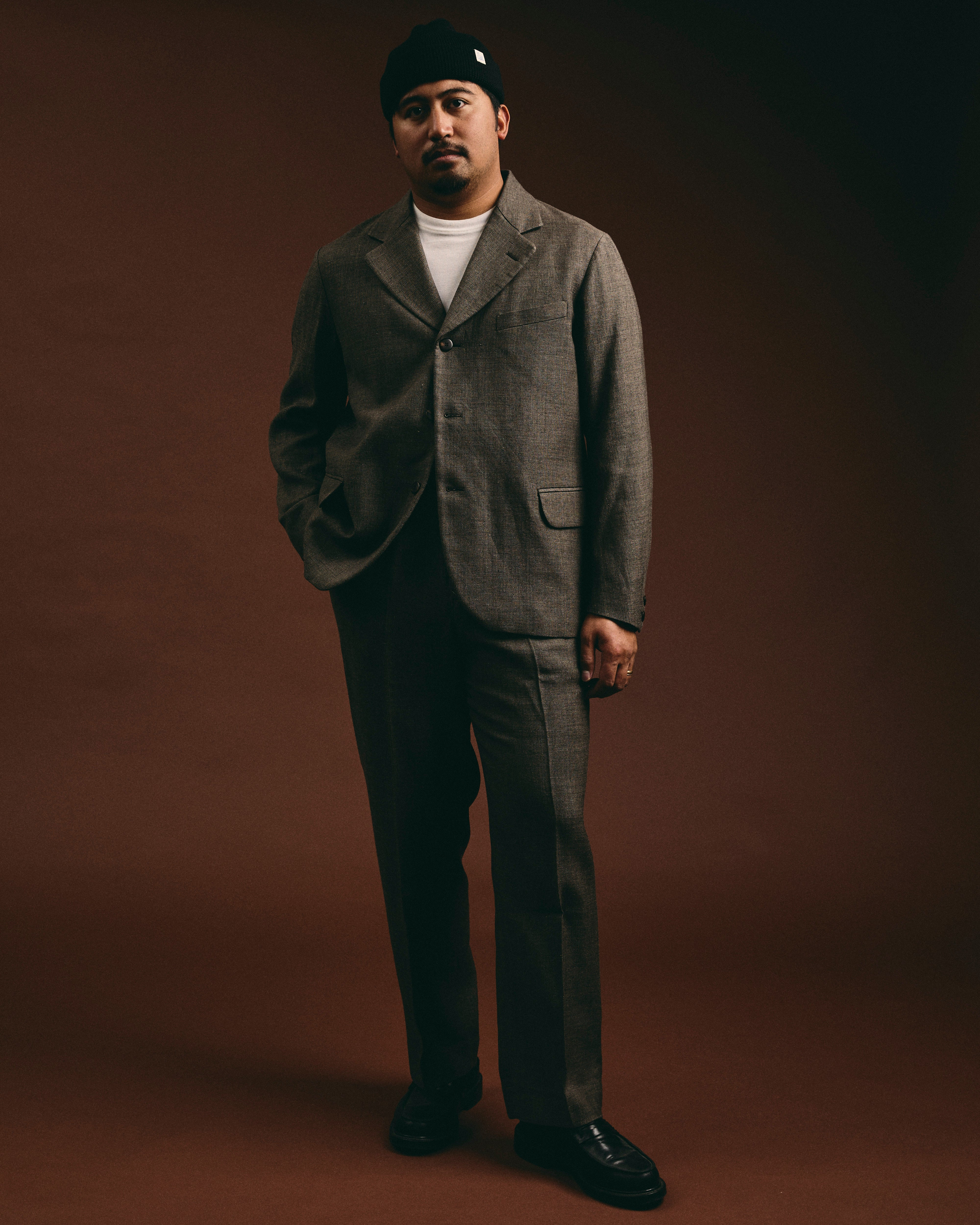 Wide Slacks in Grey - 11