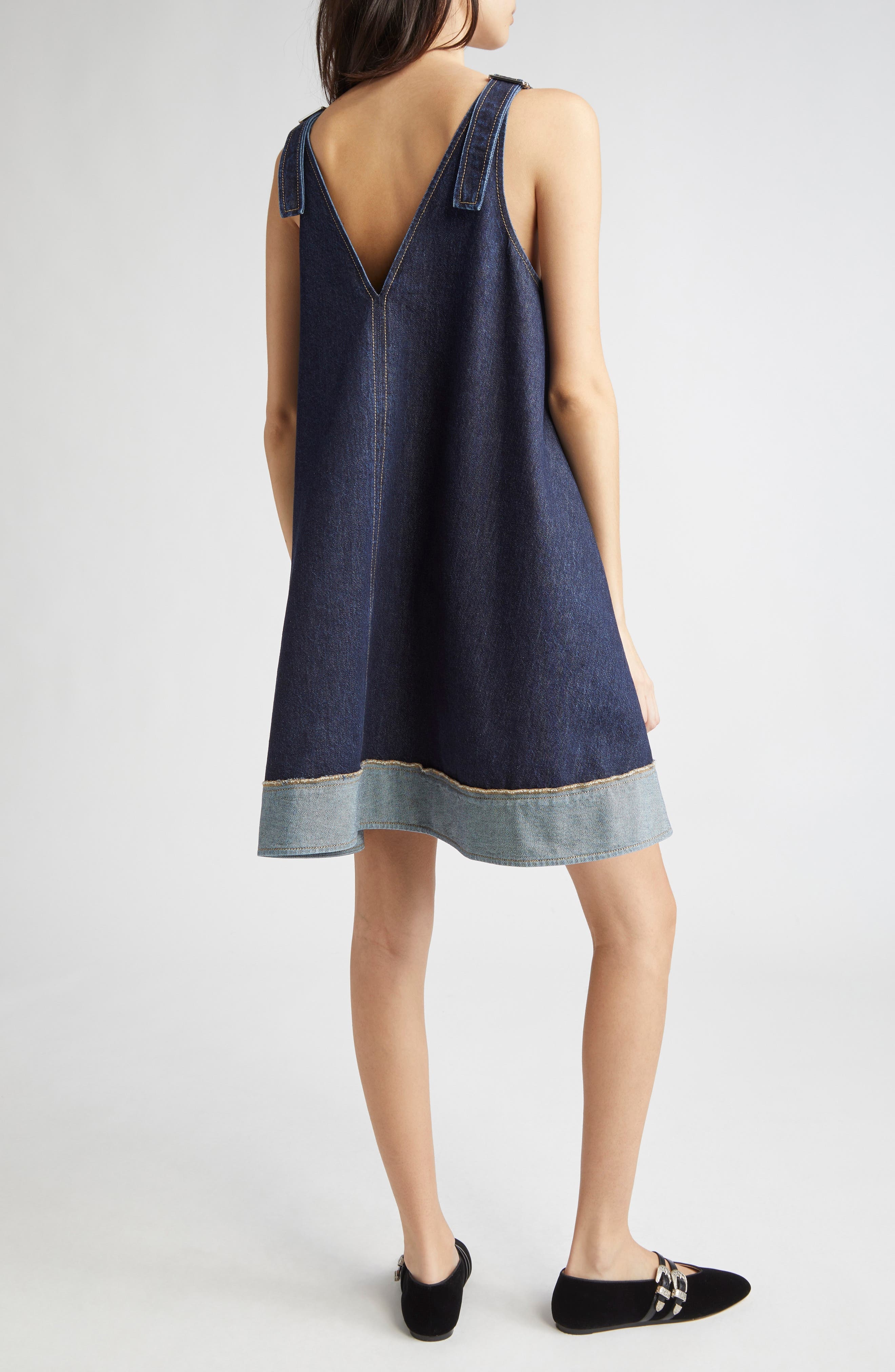 3.1 Phillip Lim Sleeveless Trapeze Minidress in Dark Indigo at Nordstrom - 9