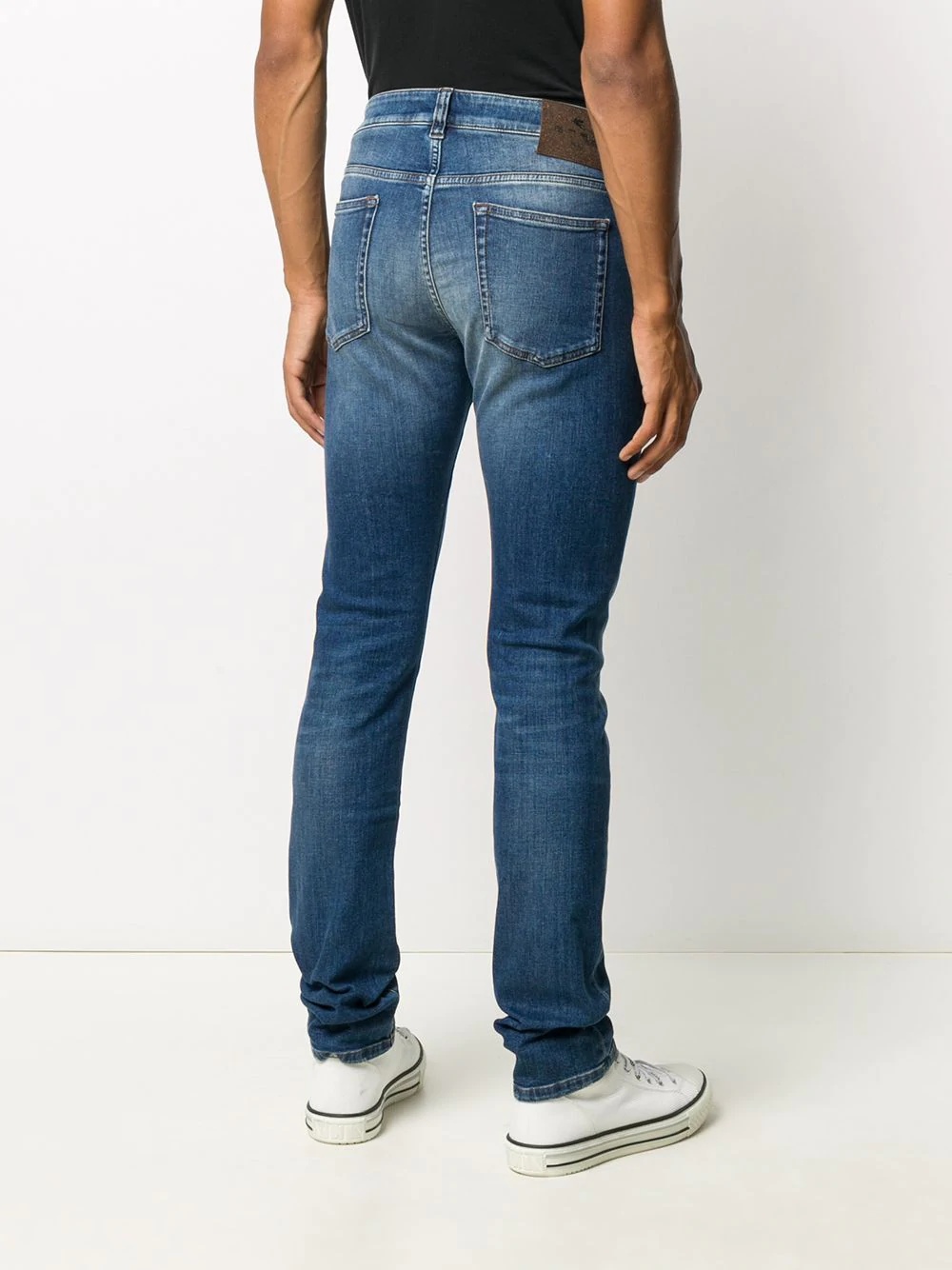 duck-embroidered slim-fit jeans - 4