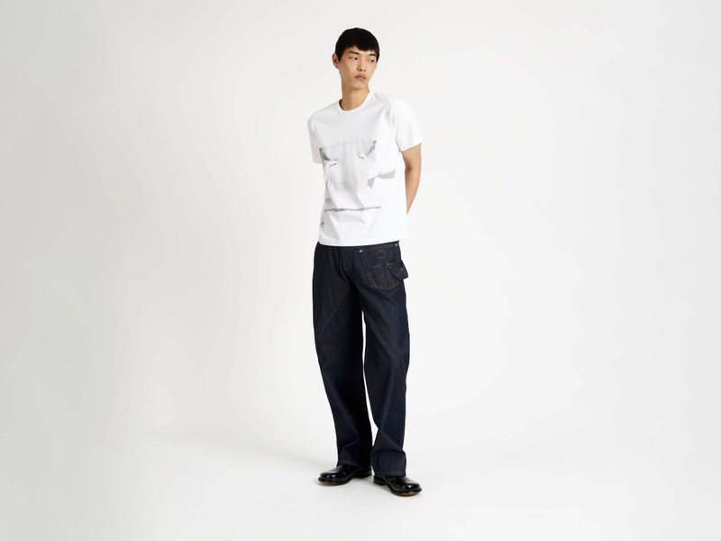 JW Anderson MENS GESTURE T-SHIRT IN WHITE outlook