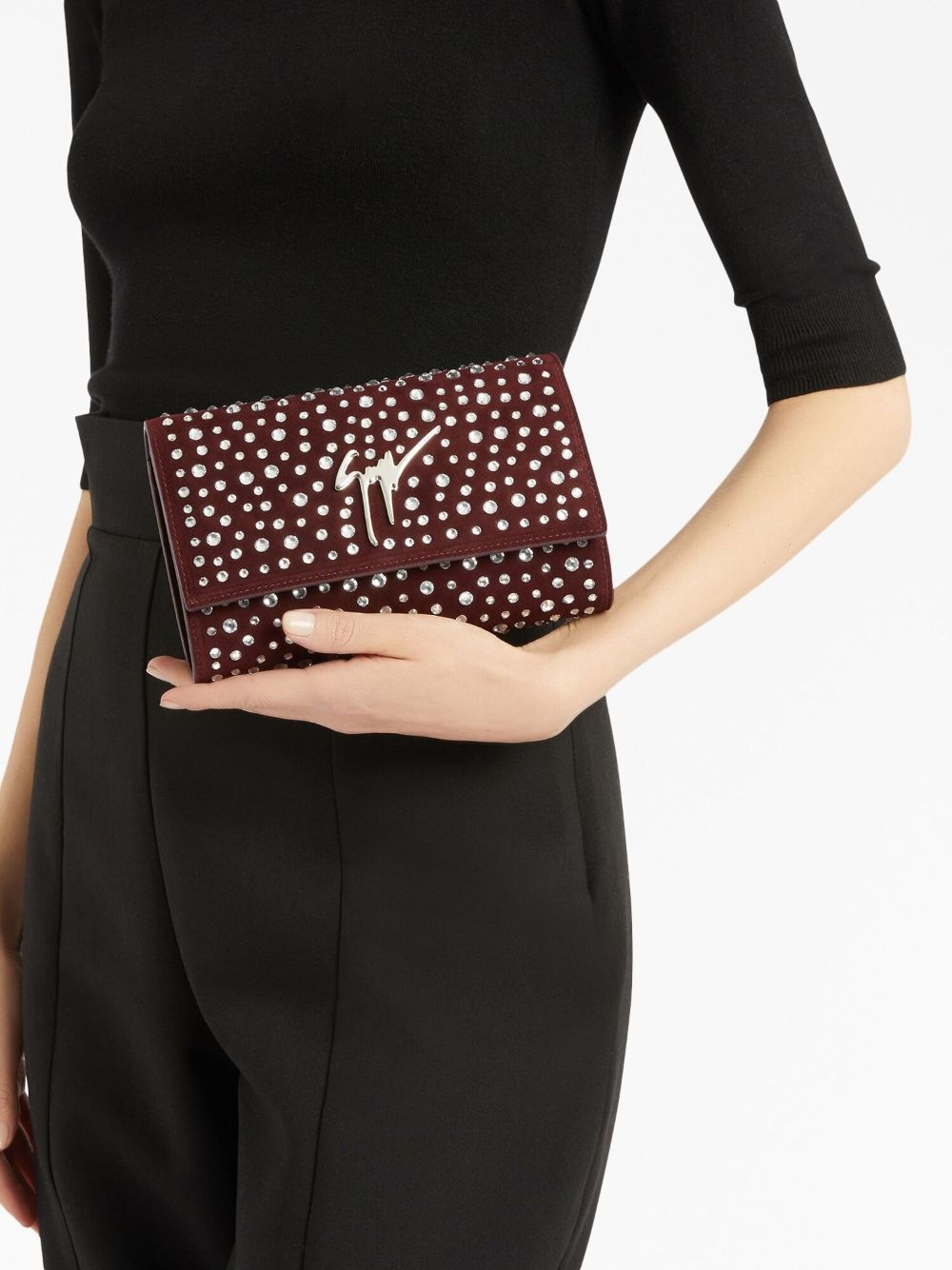Cleopatra crystal-embellished clutch bag - 2
