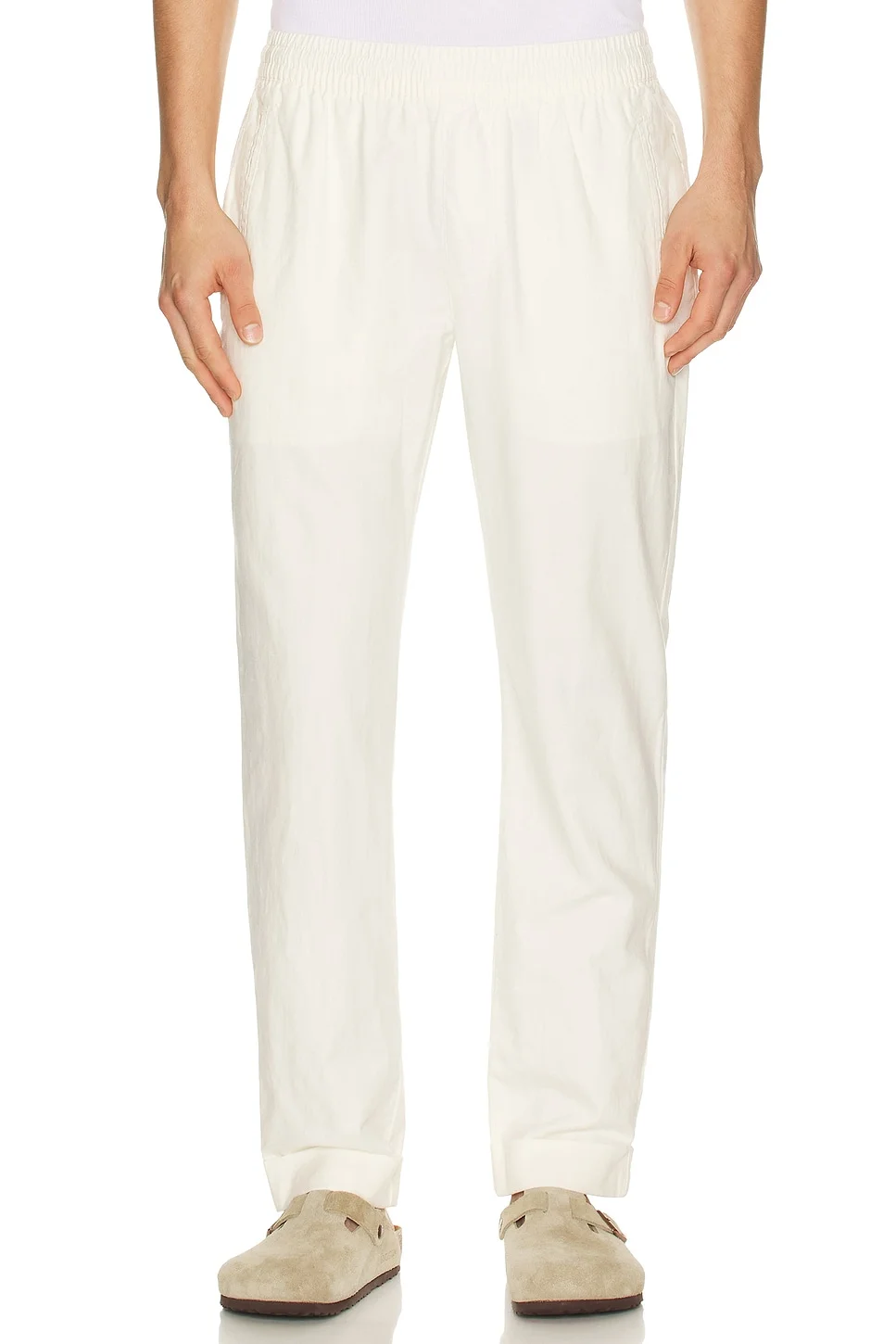Linen Cotton Stretch Cuff Pant - 1